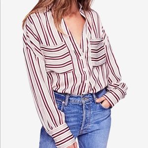 Free People Striped Blouse ❤️